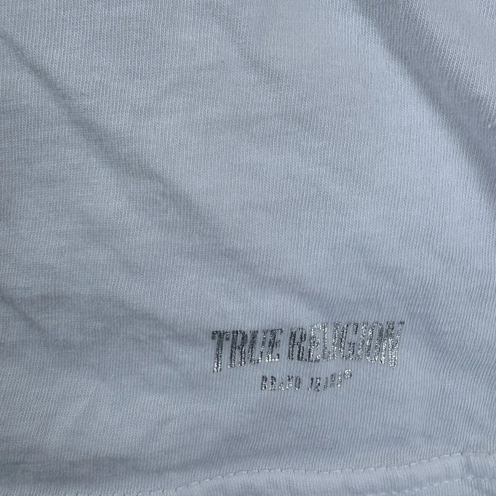 True‎ Religion T Shirt Mens Large White Cotton Casual Crew Neck Short Sleeve